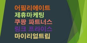 어필리에이트-제휴마케팅-3곳소개-쿠팡파트너스-링크프라이스-마이리얼트립