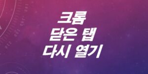 컷크롬-닫은-탭-다시-열기-비활성화-방문기록삭제-방법은-10초컷