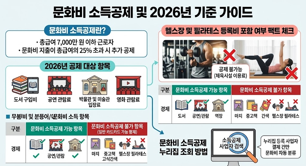 문화비-소득공제-헬스장-적용-여부-및-누리집-조회