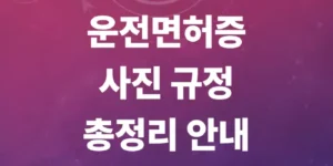 운전면허증-사진-규정-크기-및-옷-색상-주의사항