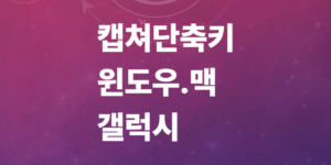캡쳐단축키-–윈도우-맥-갤럭시-한번에정리