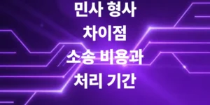 민사-형사-차이-소송-비용과-처리-기간-쉽게-비교하기