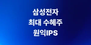 삼성전자-최대-수혜주-원익IPS-실전-포트폴리오