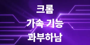 속도-빠르라고-켜둔-크롬-가속-기능이-오히려-독