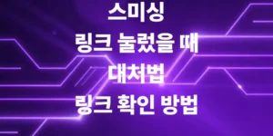 스미싱-링크-눌렀을-때-스미싱-대처법-링크확인