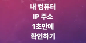 아이피-주소-조회-내-외부-주소-1초-만에-확인하기