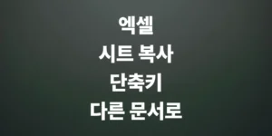 엑셀-시트-복사-단축키-다른-문서로-한-번에-시트-복제