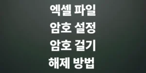 엑셀-파일-암호-설정-및-걸기-해제-방법-분실시-대응법