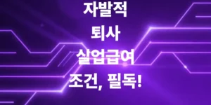 자발적퇴사-실업급여-조건