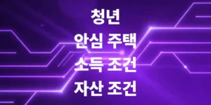 청년-안심주택-소득조건-자산조건