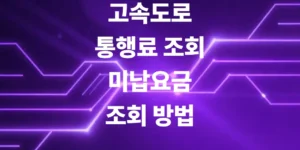 하이패스-그냥-지나쳤다면-고속도로-통행료-조회